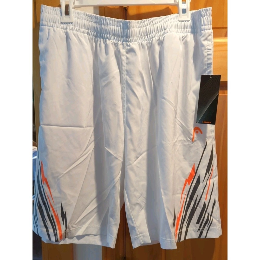 NWT New HEAD Men's White Tennis Lightweight Shorts Size Large